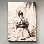 Sv. Štěpán - mučedník - gravírovaný obraz do dřeva