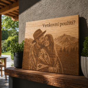 Venkovní použití gravírované fotografie